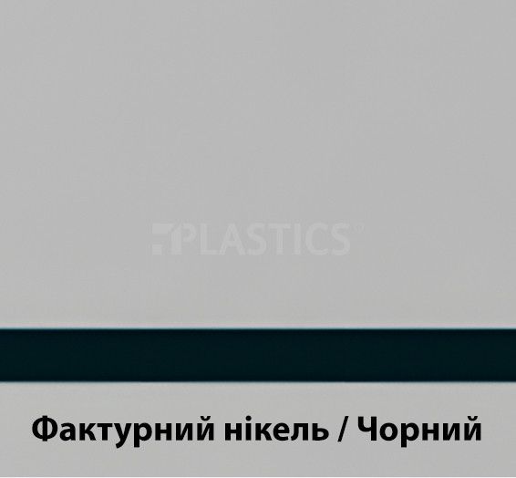 Двошаровий пластик1.6x1238x613мм фактурний нікель-чорний MetalGraph MP822-364, Rowmark_en - фото MAIN