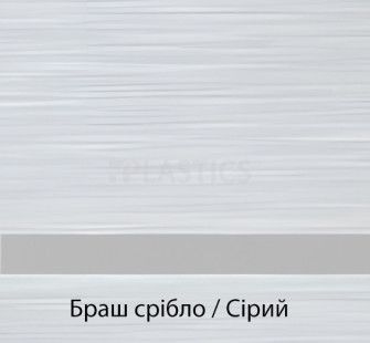Двухслойный пластик1.6x1245x613мм браш серебро-серый MetalGraph MP922-313, Rowmark - фото MAIN