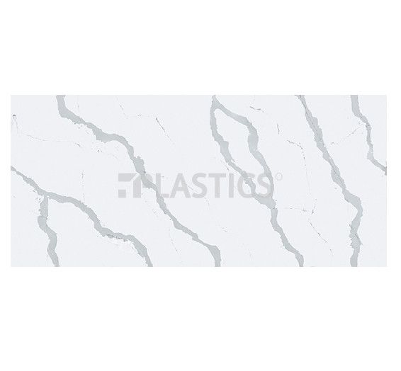 Камень кварцевый Silestone Bianco Calacatta 20x1590x3250мм, глянец - фото 1