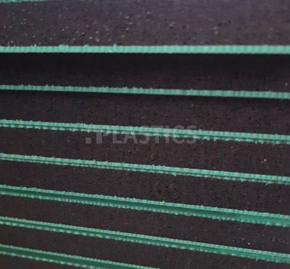 ПП вспененный лист 15x2000x3000мм зеленый 6005/черный 9005/зеленый 6005, эмбос/эмбос, УФЗ, сополимер, Foamlite P652 PIR - фото 1