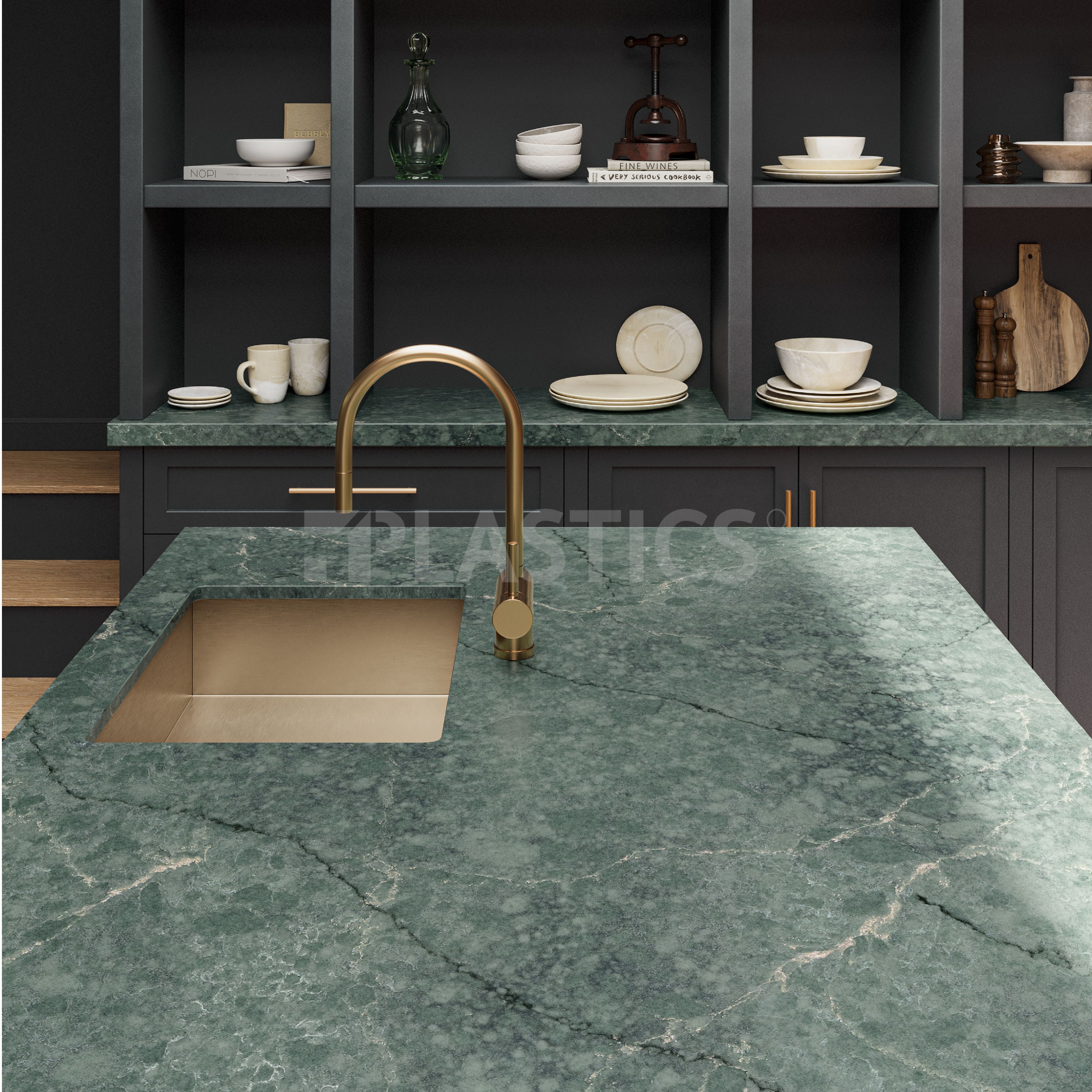 Камінь кварцовий Silestone Jardin Emerald  20x1590x3250мм, глянець - фото 2