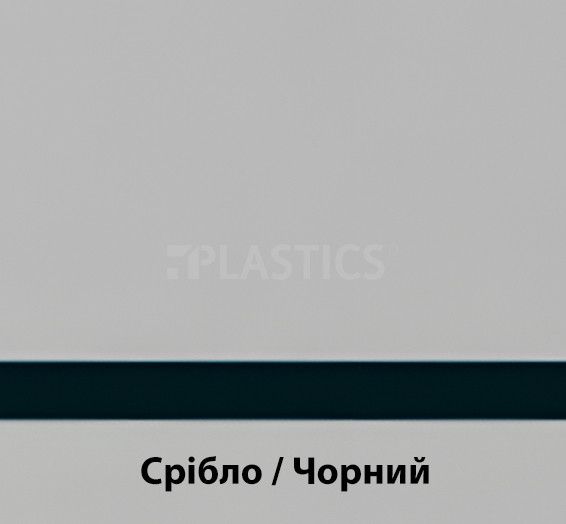Двошаровий пластик0.1x610x305мм срібло-чорний LaserLights S73, Rowmark - фото MAIN