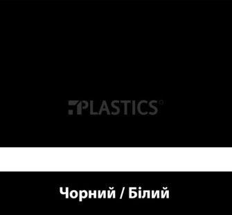Двухслойный пластик0.1x610x305мм черный-белый LaserLights S61, Rowmark - фото MAIN